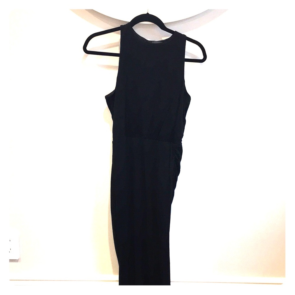 Anthropologie Fitted black semi maxi